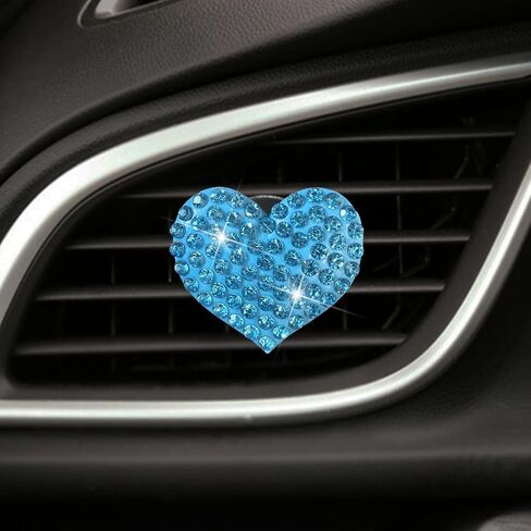 4pcs/Set Bling Bling Car Fragrance Crystal Sunflower Car Diffuser Air Freshener with Vent Clips in Saudi Arabia