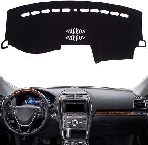 Dashboard Cover Dash Mat Fit for Fo-rd Explorer 2019-2011 (Without HUD Models),Car Dash Board Mat Anti-Glare Carpet,Non-Slip Pad Sunshield Protector (Black) in Saudi Arabia