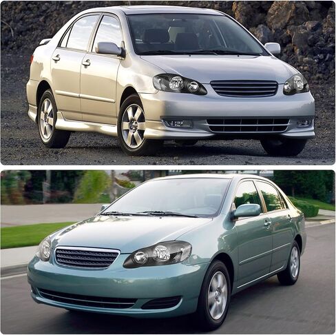 DWVO Headlight Assembly Compatible with 2003 2004 2005 2006 2007 2008 Corolla 03-08 Corolla Headlamps Replacement Black Housing Amber Reflector Clear Lens in Saudi Arabia
