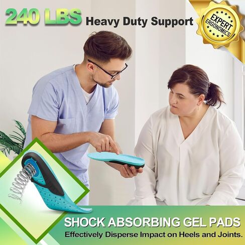 OrthoComfoot Wide Plantar Fasciitis Inserts for Women, Breathable Comfort Arch Support Insoles for Diabetes & Flat Feet, 240LBS+ Heavy-Duty Adjustable TPU, Work Boot Orthotic Insoles, Size 7 Women in Saudi Arabia