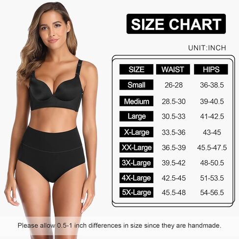 K-CHEONY Women's Underwear High Waisted Cotton Briefs Breathable Full Coverage Panties Multipack Regular and Plus Size in Saudi Arabia
