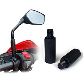 Mirror Extension Kit, 1.5 Inch (4cm) M10 Riser Extensions – Compatible with Honda, Kawasaki, KTM, Suzuki, Triumph, Aprilia, Husqvarna, and Beta Motorcycles (Set of 2)