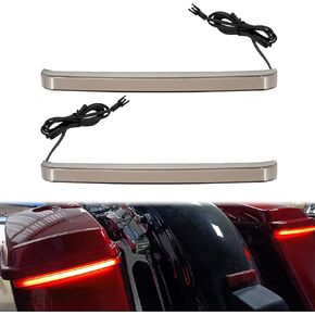 LED Saddlebag Tail Light with Running Brake Light and Sequential Turn Signal Lamp Fit for Harley Touring Street Glide Road King Road Glide Electra Glide Ultra Limited 2008-2013 (Smoked Lens)
