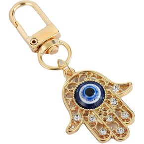 Hamsa Hand Keychain Evil Eye Keychain Car Keyring Kabbalah Good Luck Protection Walls Handbags Ornament Jewelry
