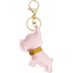 QTMY Leather Dog Keychain Keyring for Women,Purse Charms for Handbags,248