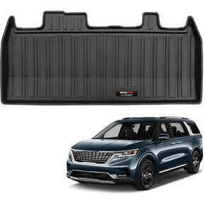 Custom for 2022-2024 2025 Kia Carnival 8 Seat Floor Mats 3 Rows and Cargo Mats Backrest Mats All Weather Accessories (Cargo Mats)