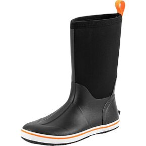 Ubon Rubber Rain Boots for Men Mid Calf Waterproof Fishing Garden Work Deck Boots Non Slip