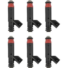 6pcs Fuel Injectors FJ735 for 2005 2006 JEEP Wrangler TJ 4.0L I6 Nozzle Replacement 53013690AA