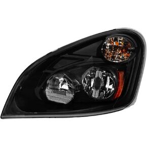 LED Headlight Fits for Freightliner Cascadia 2008-2017 Performance Black Headlamp Assembly 12V RH Right Passenger Side