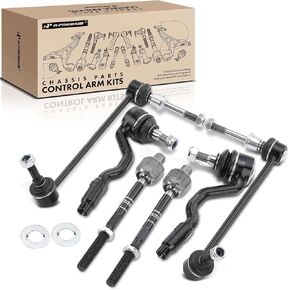A-Premium Set of 6, Front Sway Bar Link, Inner & Outer Tie Rod End, Compatible with BMW X5 2007-2013, X6 2008-2014, with Adaptive Drive