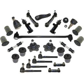 PartsW -24 Pc Front Suspension & Steering For Chevrolet Express 2500/3000 96-02/ GMC Savana 2500 3500 96-02/ Upper & Lower Ball Joints Tie Rod Ends Sway Bars Idler & Pitman Arms Drag Link
