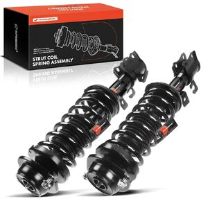A-Premium Front Pair (2) Complete Strut & Coil Spring Assembly Compatible with Kia Rio 2001 2002, Driver and Passenger Side