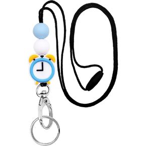 BIHRTC Lanyards for Keys Retractable Badge Holders Neck Lanyard Teacher Breakaway Lanyards Id Badges and Keys Cute Silicone Beaded Lanyard Badge Lanyards Neck Lanyard in Kuwait