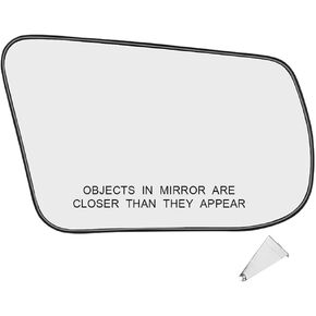 Senzeal Passenger Side Heated Mirror Glass Replacement for Nissan Altima 2013 2014 2015 2016 2017 2018 Nissan Sentra 2013 2014 2015 2016 2017 2018 with Rear Holder 963653TH0A (Right Side)