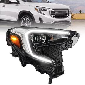 FIONE - For GMC Terrain Headlight Assembly 2018 2019 2020 2021 Xenon HID Terra Front Headlamp Replacement DOT Certification Passenger Right Side RT 84815559 GM2503475