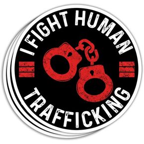 3 Pcs - I Fight Human Trafficking Stickers End Human Trafficking Sticker Social Justice Human Rights Human Trafficking Awareness Gifts Decorations For Laptop Bottles Car Window, Stickers 3"x4"