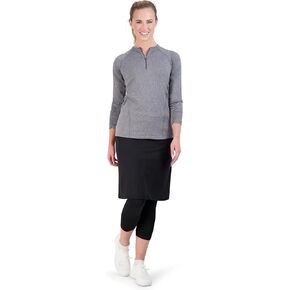 Snoga Athletics Fit Snoga 22in Modest Workout Midi Pencil Skirt w/Capri Leggings & Side Pocket for Women