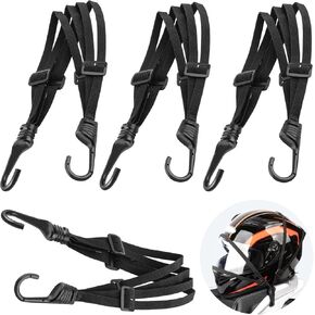 24inch Bungee Cord with Dual Hooks, 4Pack Multi-Purpose High Elastic Bungee Straps Four-Strand Split Tie Down for Luggage, Bike Securing Motorcycle Helmet