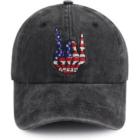 Skeleton Hand Hat for Men Women, Funny Adjustable Cotton Embroidered Skull Finger Baseball Cap