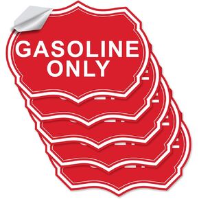 Diesel Only Sticker Sign,5 Pack Self-Adhesive/Weatherproof Diesel Decal for your Truck,Tractor,Fuel Can (Gasoline Only)