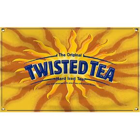 YOSASAH Twisted Tea Tapestry 3X5 FT Funny Flags Dorm Decor Man Cave Wall Banner Poster with Brass Grommets For College Dorm