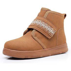 Blikcon Boys Girls Winter Boots Lightweight Warm Hook-And-Loop Walking Ankle Boots (Toddler/Little Kid)