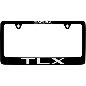 Acura TLX Wordmark Black Coated zinc Metal License Plate Frame Holder 4 Hole