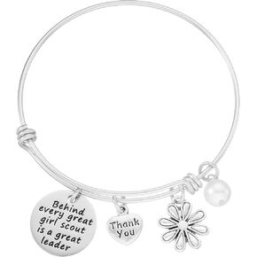 Kivosliviz the Scout Jewelry for Troop Leader Scout Jewelry Female Scouts Bangle Scout Bracelet