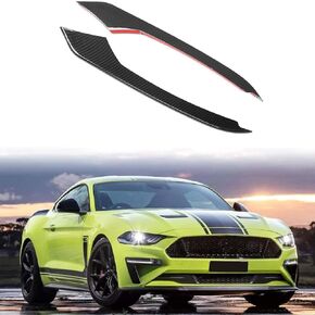 RT-TCZ Front Fog Light Decoration Cover Trim for 2015-2018 Ford Mustang (Carbon Fiber Grain)