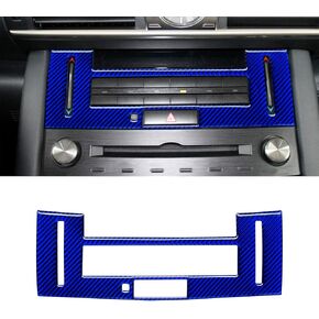 YAMUDA Compatible with Center Console Air Conditioning Button Panel Cover Sticker Carbon Fiber Interior Accessories for Lexus is 2013 2014 2015 2016 2017 2018 2019 （1PCS Black）