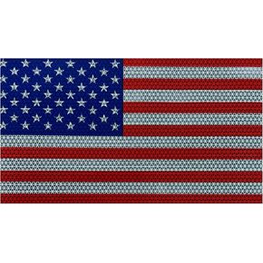 Reflective American Flag Decal - 3.75" x 6.5" - ORAFOL-Made Material - Retroreflective American Flag Sticker for Car, Truck, Windows, Helmets - US Flag Decal Made in USA