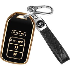 غطاء QBUC لسيارة Honda Accord Key Fob لسيارة Civic، CRV، Pilot، Ridgeline 2016-2022، حافظة حماية كاملة من مادة TPU الناعمة مع سلسلة مفاتيح in Kuwait