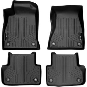 SMARTLINER Custom Fit Floor Mats 2 Row Liner Set Black for 2018-2022 Audi A5 Sedan / S5 Sedan / A5 Sportback / S5 Sportback
