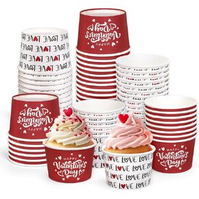Whaline 60Pcs Fall Treat Snack Cups Maple Leaves Pattern Disposable Paper Bowls 9oz Autumn Leaves Hello Fall Paper Cups Dessert Ice Cream Bowls for Thanksgiving Party Favor Supplies Decor, 2 Styles