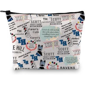 Zuo Bao Basketball Fans Cosmetic Bag OTH Fan Convention Cosmetic Bag Women's One Tree Hill Inspired TV Theme 2000s TV Show (BASKETBALL)