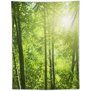 Asudfjgh Custom Tapestry Personalized Backdrop with Photo and Text, Personalized Backdrop for Wedding Birthday Fathers Mothers Valentines Day Gift, Beautiful Forest Landscape in the Morning 30"x40"