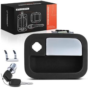 A-Premium Exterior Door Handle with Key Cylinder Compatible with Kenworth C500, T2000, T270, T300, T370, T400, T600A, T660, T680, T700, T800, T880 & Peterbilt, Front Right Passenger Side