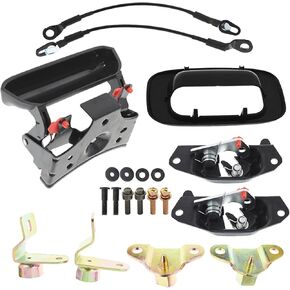 Steel and Plastic Tailgate Handle Hinge Latch Striker Cable Kit Replacement for 1999-2007 Silverado Sierra 15074253 15074252 88981030