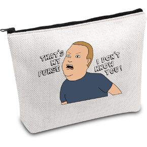 FOTAP King Hill Quote Gift TV Series Fans Cosmetic Bag King Hill Cartoon Cosmetic Bag Bobby Character Inspired Gift (My Purse tote)