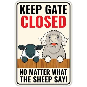 Venicor Sheep Sign Decor - 9 x 14 Inches - Aluminum - Sheep Gifts for Sheep Lovers Kids - Sheep Halter Stand Toy Stuff
