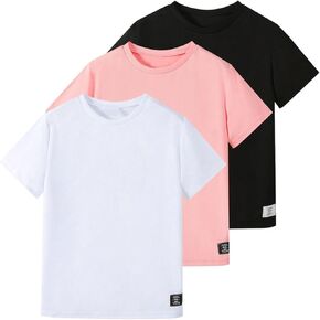 SOLY HUX Boy's 3 Piece T Shirts Short Sleeve Crew Neck Tee Letter Patched Casual Tops