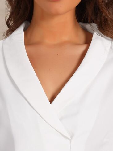 Allegra K Work Blouse for Women's Shawl Collar Long Sleeve Office Dressy Shirt Top in Saudi Arabia