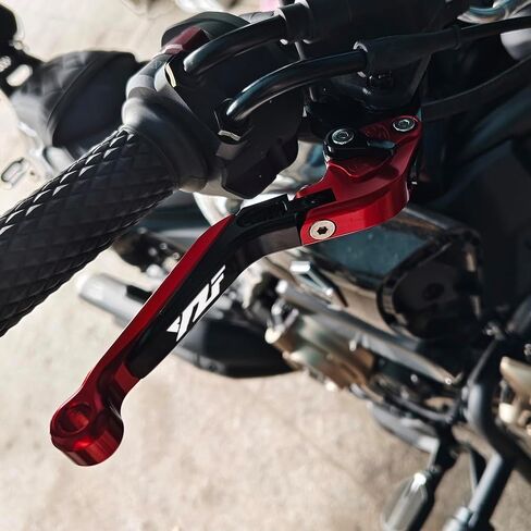 Motorcycle Brake and Clutch Levers Modified Parts Fits for Yamaha YZF R1 2004 05 06 07 2008 R6 2005 06 07 08 09 10 11 12 13 14 15 2016. (Black-Red, YZF R1 2004-2008 R6 2005-2016) in Saudi Arabia