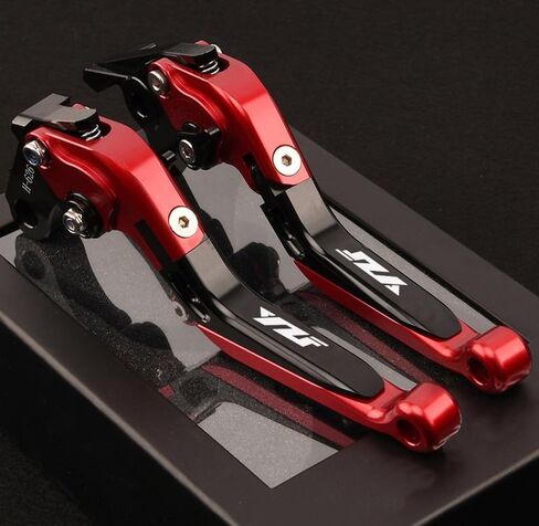 Motorcycle Brake and Clutch Levers Modified Parts Fits for Yamaha YZF R1 2004 05 06 07 2008 R6 2005 06 07 08 09 10 11 12 13 14 15 2016. (Black-Red, YZF R1 2004-2008 R6 2005-2016) in Saudi Arabia