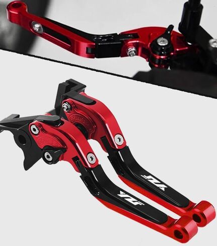 Motorcycle Brake and Clutch Levers Modified Parts Fits for Yamaha YZF R1 2004 05 06 07 2008 R6 2005 06 07 08 09 10 11 12 13 14 15 2016. (Black-Red, YZF R1 2004-2008 R6 2005-2016) in Saudi Arabia
