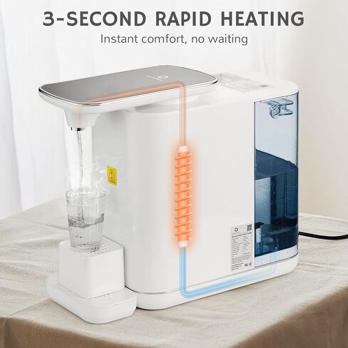 Airthereal Reverse Osmosis Countertop Water Filter with Premium Glass Pitcher - 5 Stage Purification for Safe Drinking, No Installation RO Filtration, Purified Water Dispenser, Pristine Lite3 in Saudi Arabia