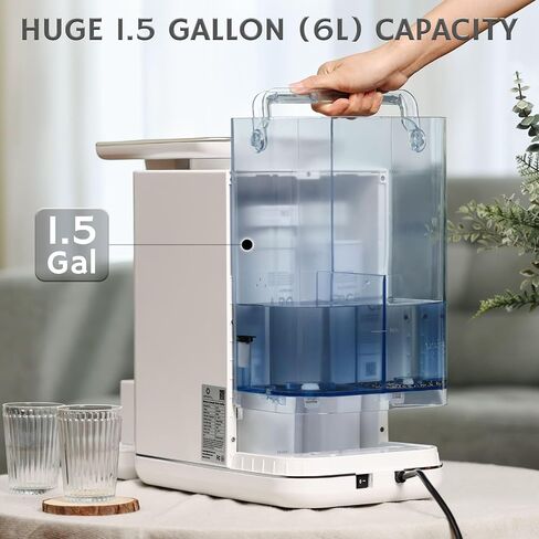 Airthereal Reverse Osmosis Countertop Water Filter with Premium Glass Pitcher - 5 Stage Purification for Safe Drinking, No Installation RO Filtration, Purified Water Dispenser, Pristine Lite3 in Saudi Arabia