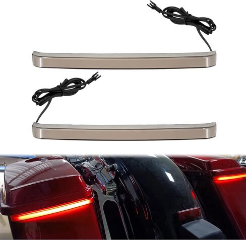 LED Saddlebag Tail Light with Running Brake Light and Sequential Turn Signal Lamp Fit for Harley Touring Street Glide Road King Road Glide Electra Glide Ultra Limited 2008-2013 (Smoked Lens) in Kuwait
