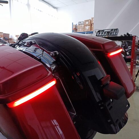 LED Saddlebag Tail Light with Running Brake Light and Sequential Turn Signal Lamp Fit for Harley Touring Street Glide Road King Road Glide Electra Glide Ultra Limited 2008-2013 (Smoked Lens) in Kuwait