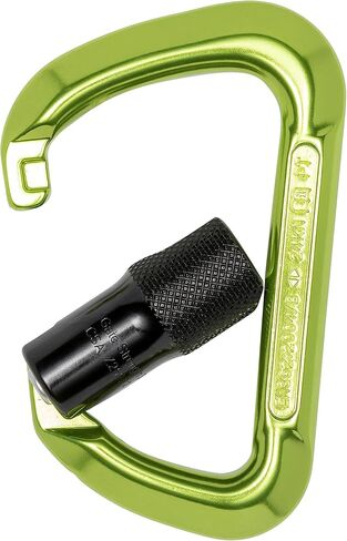 Triple Lock Gate - Forged Modified-D Aluminum - Green Anodized Finish - 24kN MBS / 16kN Gate Strength in Saudi Arabia